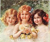 Emile Vernon Famous Paintings - Three Sisters